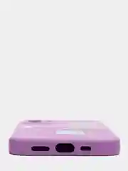 Аметистовый чехол для iPhone 11, 12 с бархатной подкладкой с картинкой / рисунком