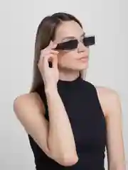 Угольный солнцезащитные женские прямоугольные очки