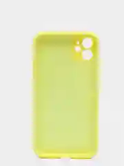 Желтый силиконовый чехол iPhone 11, Silicone Case, с закрытым низом и защитой камеры