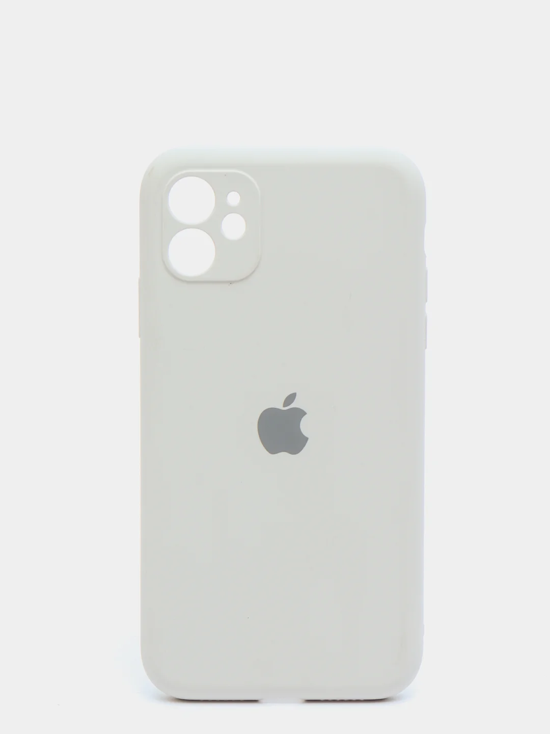 Бежевый силиконовый чехол iPhone 11, Silicone Case, с закрытым низом и защитой камеры