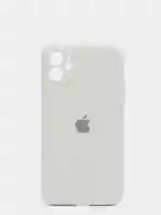 Бежевый силиконовый чехол iPhone 11, Silicone Case, с закрытым низом и защитой камеры