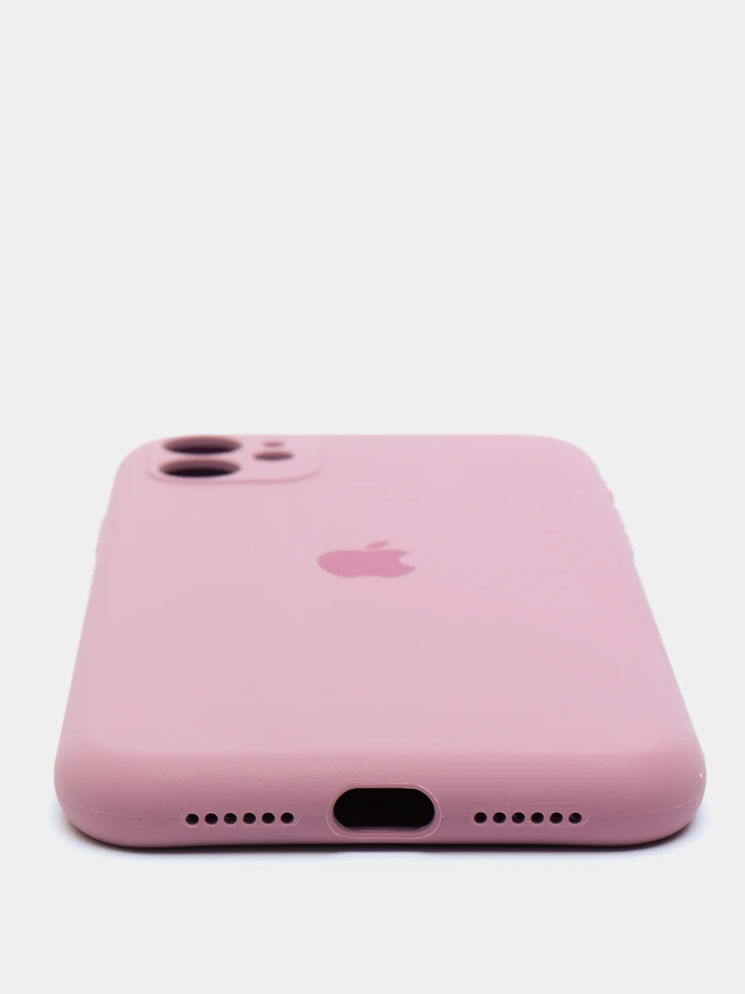Сиреневый силиконовый чехол iPhone 11, Silicone Case, с закрытым низом и защитой камеры