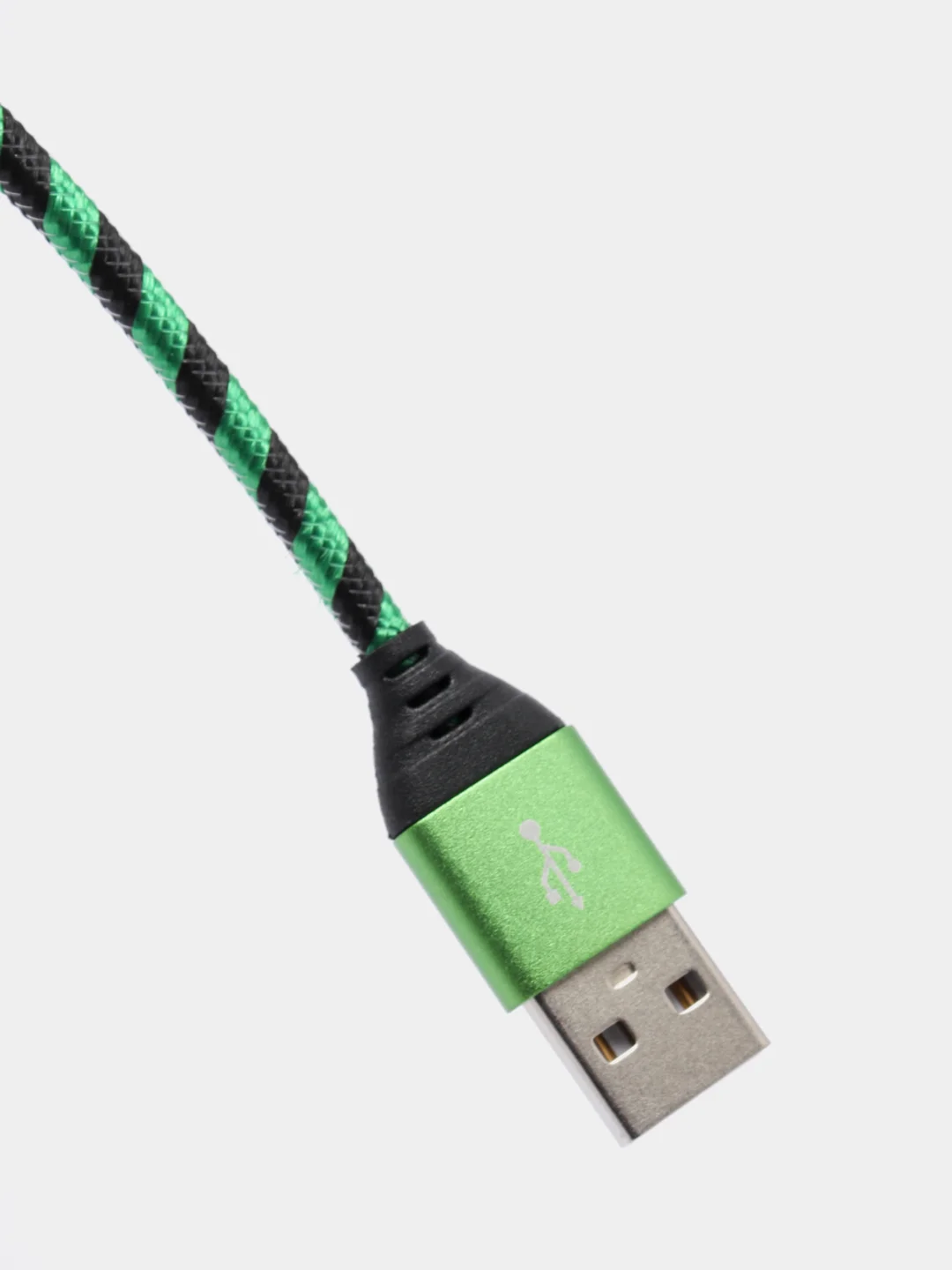 Зеленый кабель USB Lightning, Micro-USB, Type-C, 2 метра