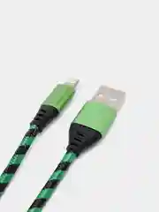 Зеленый кабель USB Lightning, Micro-USB, Type-C, 2 метра