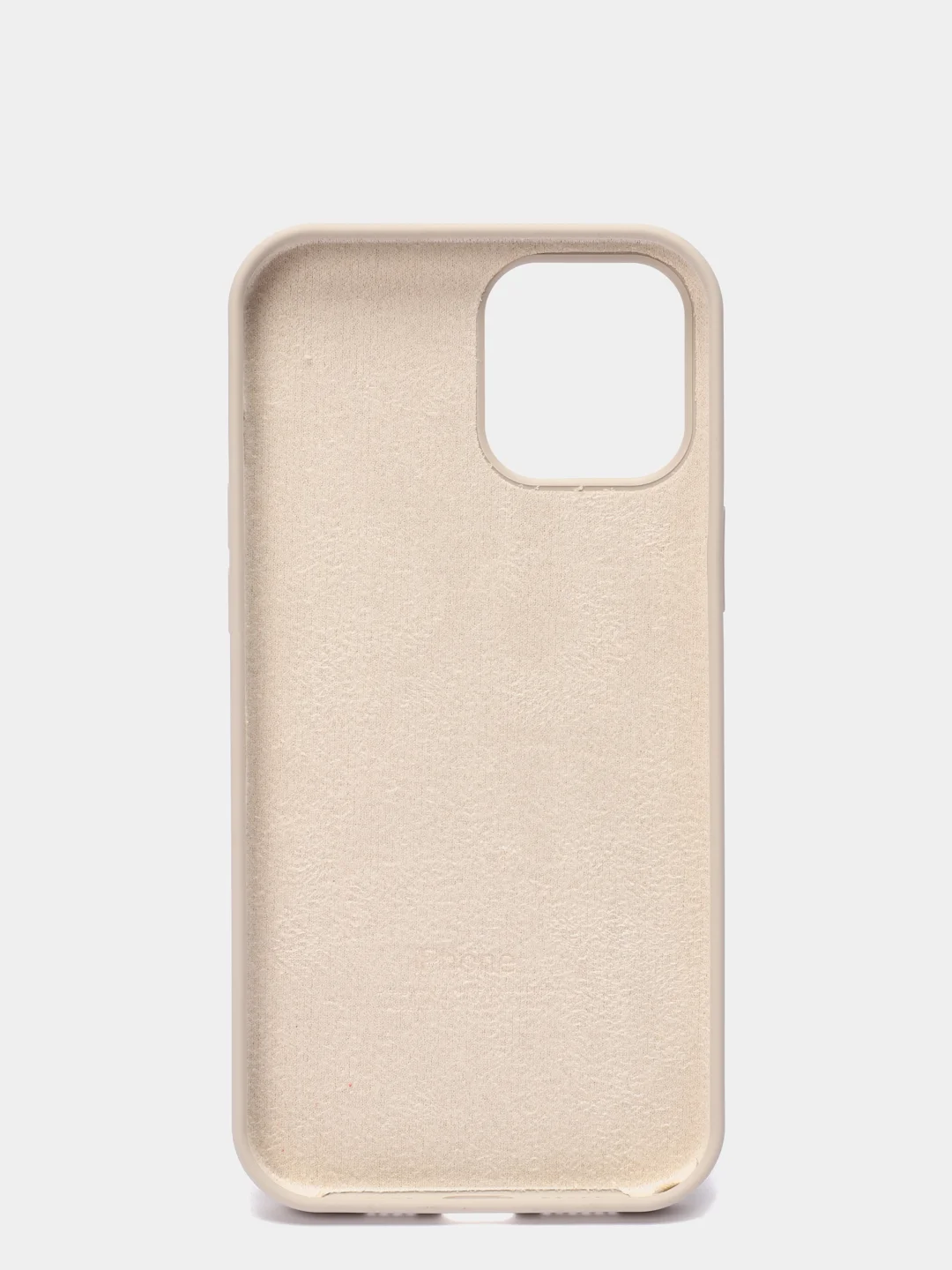 Светло-бежевый чехол для iPhone 12 Pro Max 6.7" Silicone Case закрытый низ с логотипом