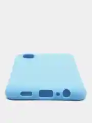 Голубой силиконовый чехол Samsung Galaxy A01 core, однотонный