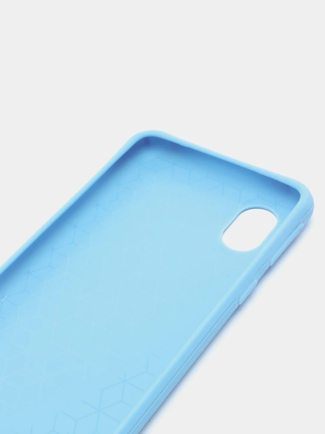 Голубой силиконовый чехол Samsung Galaxy A01 core, однотонный