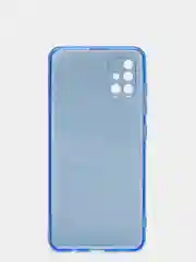 Синий чехол для Samsung A51 2019/A515F силиконовый прозрачный неоновый