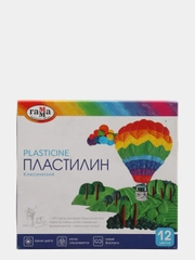 Пластилин Гамма, Классический, 12 цветов, 240г, со стеком, картон. упак.