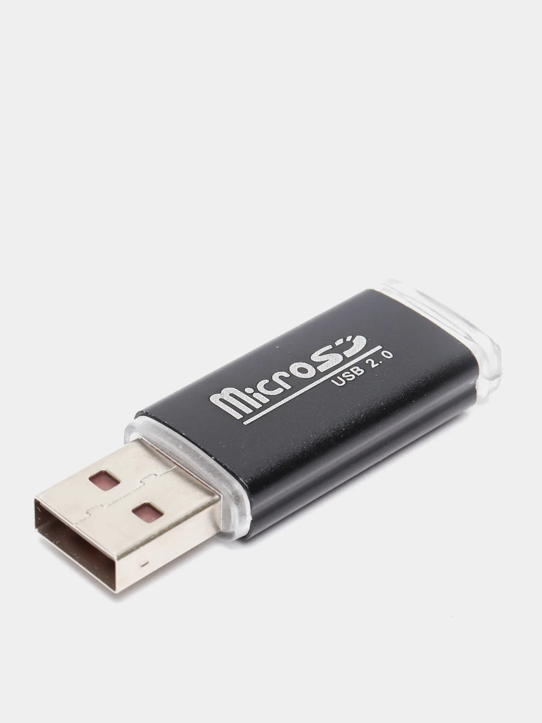 Черный картридер microSD для чтения карт памяти USB 2.0