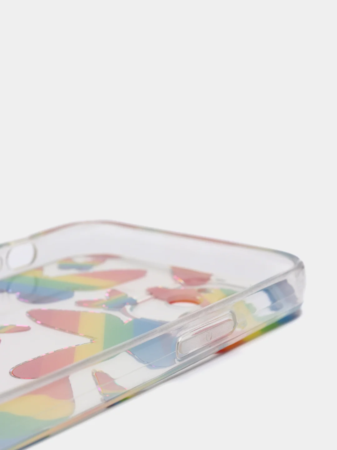 Пурпурный чехол Apple iPhone 12, 12 Pro, 12 Mini прозрачный с рисунком и блестками