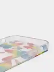 Пурпурный чехол Apple iPhone 12, 12 Pro, 12 Mini прозрачный с рисунком и блестками