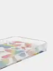 Пурпурный чехол Apple iPhone 12, 12 Pro, 12 Mini прозрачный с рисунком и блестками