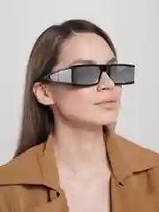 Серебряный солнцезащитные женские прямоугольные очки