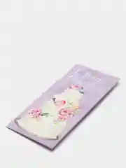 Фиолетовый конверт для денег С днем свадьбы