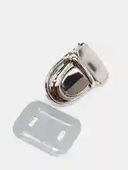 Серый металлик застежка-замок металлическая для сумки, 1 штука