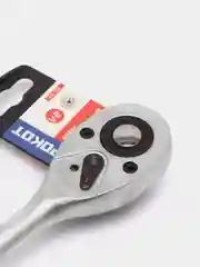 Ключ гаечный трещоточный 1/2" со встроенной трещоткой и прорезиненной ручкой, длина 25 см