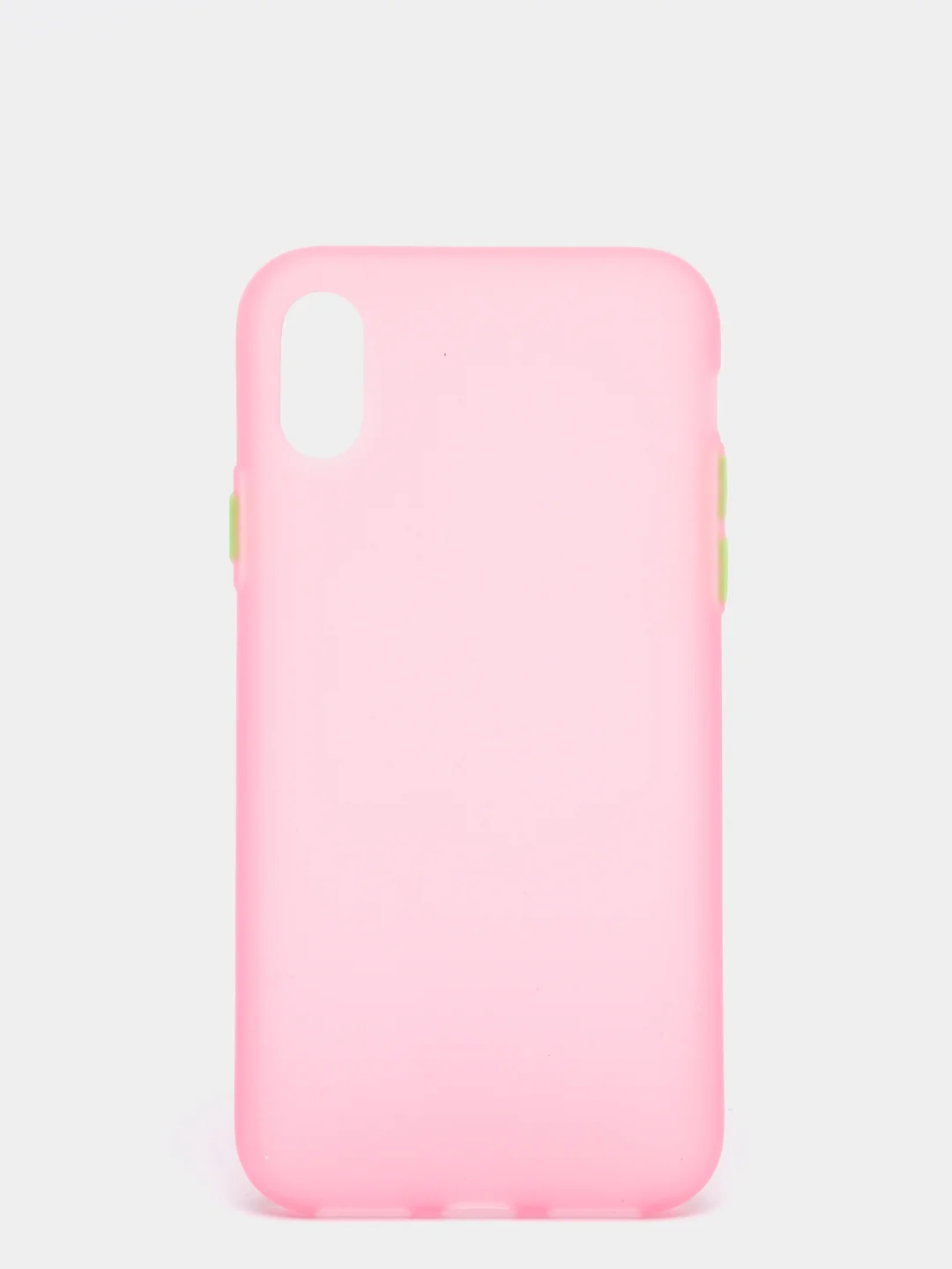 Розовый матовый силиконовый чехол iPhone X, XS
