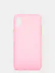 Розовый матовый силиконовый чехол iPhone X, XS