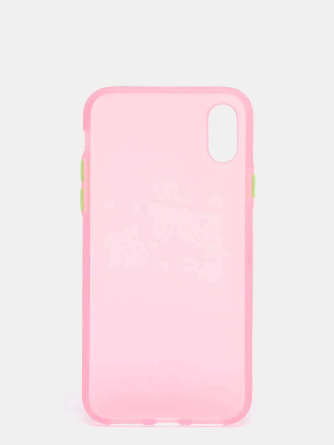 Розовый матовый силиконовый чехол iPhone X, XS