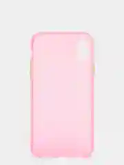 Розовый матовый силиконовый чехол iPhone X, XS