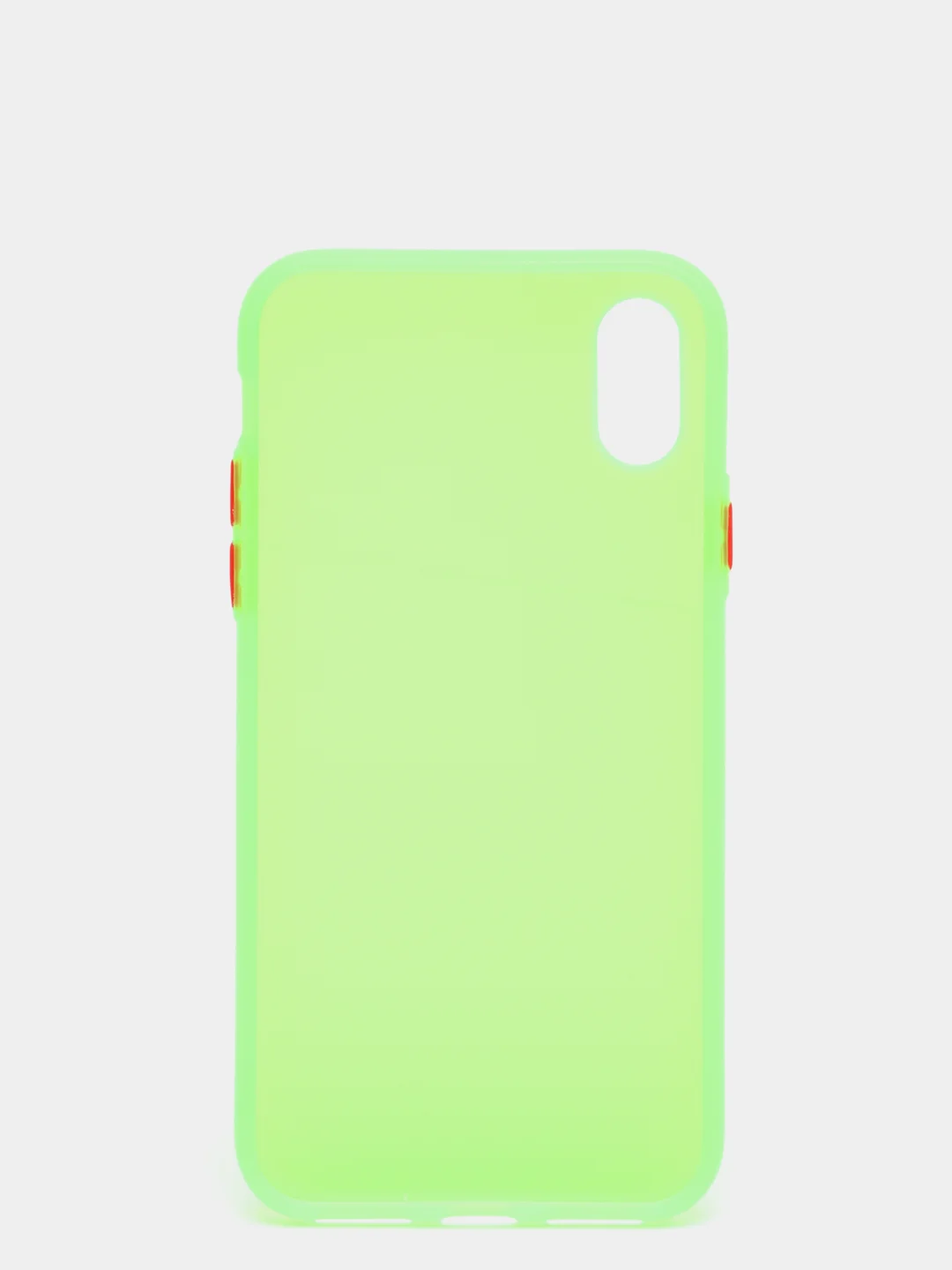Лайм матовый силиконовый чехол iPhone X, XS