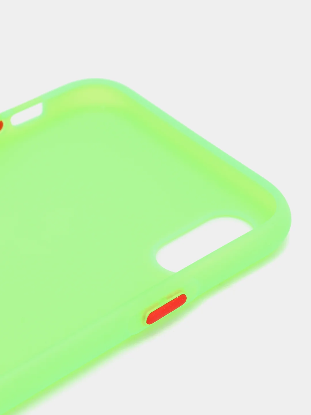 Лайм матовый силиконовый чехол iPhone X, XS