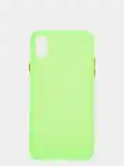 Лайм матовый силиконовый чехол iPhone X, XS