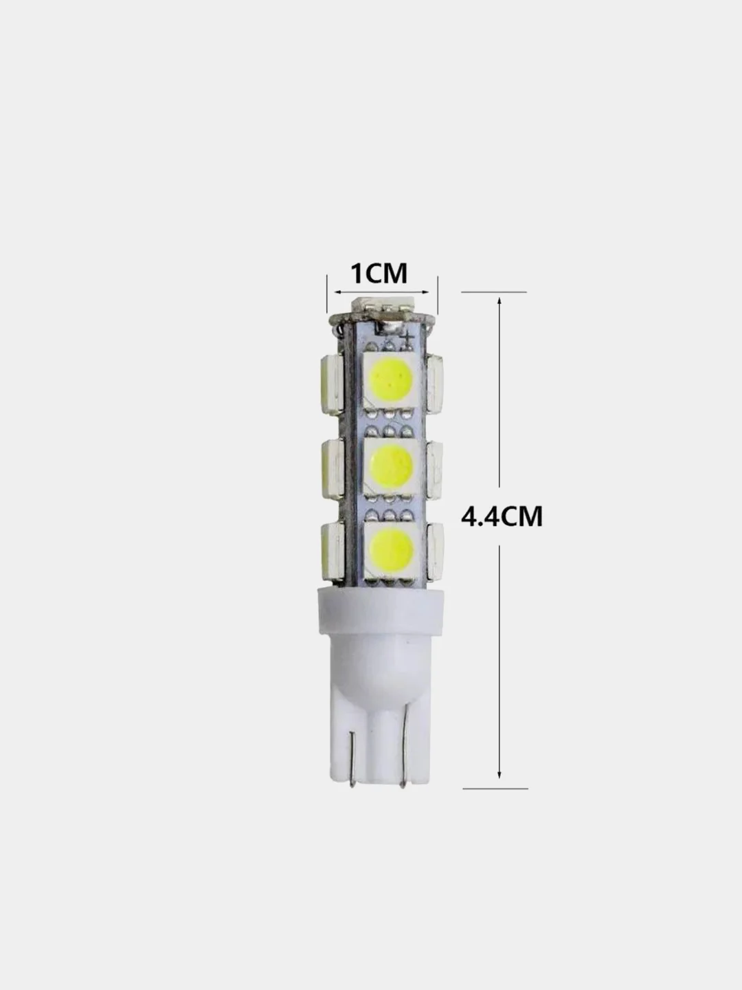 Белый светодиодная автомобильная LED лампа W5W T10, для ДХО и габаритных огней