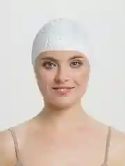 Белый силиконовая шапочка для плавания
