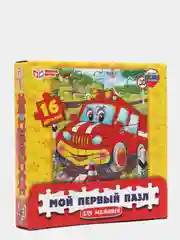 Мой первый пазл "Мультяшные животные", "Кто в теремочке живёт?", "Машинки", 16 деталей