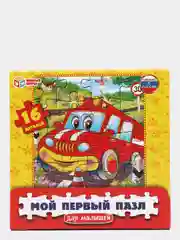 Мой первый пазл "Мультяшные животные", "Кто в теремочке живёт?", "Машинки", 16 деталей