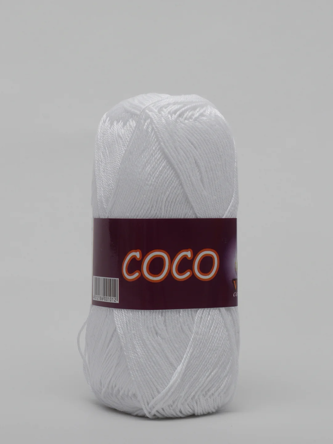 Белый пряжа Коко Вита Coco Vita cotton 100 % мерсеризованный хлопок, 50г 240м