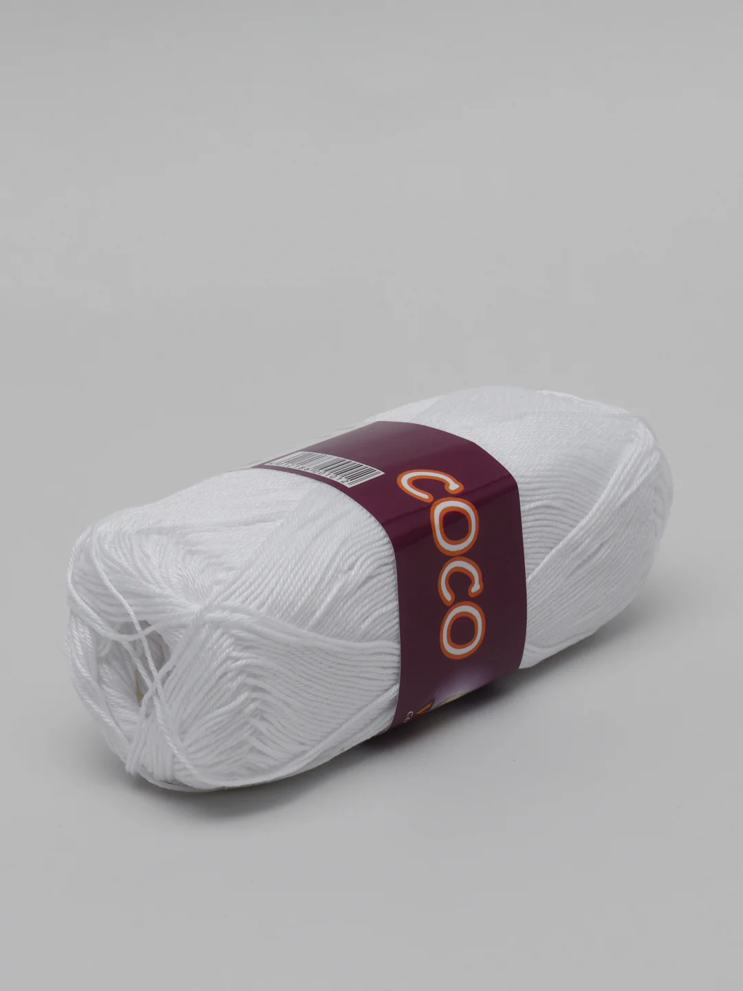 Белый пряжа Коко Вита Coco Vita cotton 100 % мерсеризованный хлопок, 50г 240м
