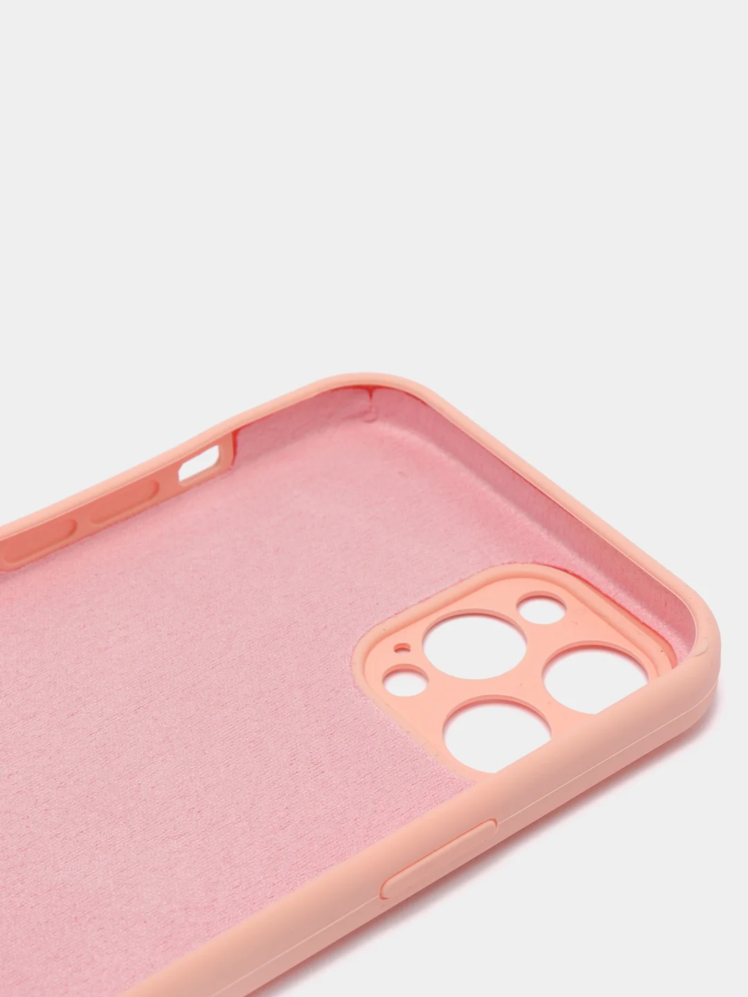 Коралловый меланж чехол Silicone Case для iPhone 12 Pro Max с логотипом закрытый низ