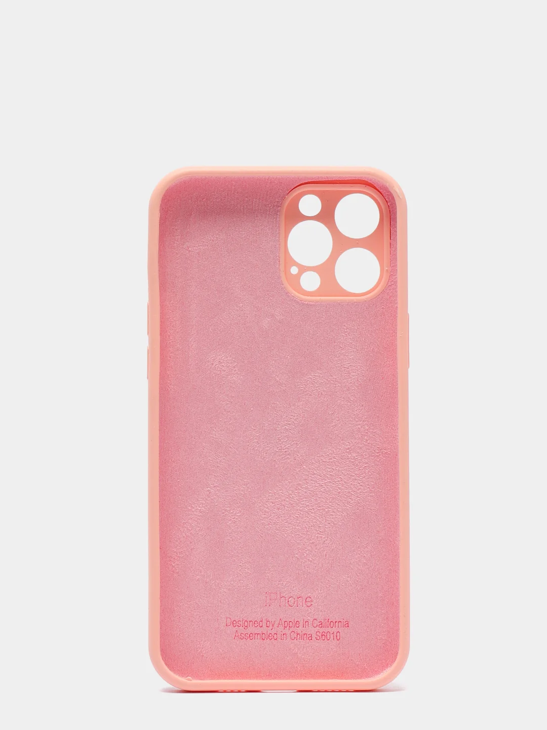 Коралловый меланж чехол Silicone Case для iPhone 12 Pro Max с логотипом закрытый низ