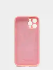 Коралловый меланж чехол Silicone Case для iPhone 12 Pro Max с логотипом закрытый низ
