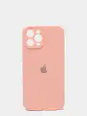 Коралловый меланж чехол Silicone Case для iPhone 12 Pro Max с логотипом закрытый низ