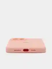 Коралловый меланж чехол Silicone Case для iPhone 12 Pro Max с логотипом закрытый низ