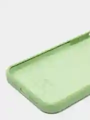 Оливковый чехол Silicone Case для iPhone 12 Pro Max с логотипом закрытый низ