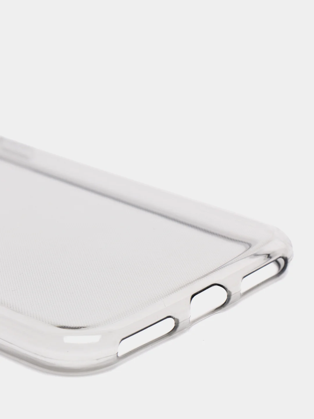 Серый чехол для iPhone силиконовый тонкий прозрачный
