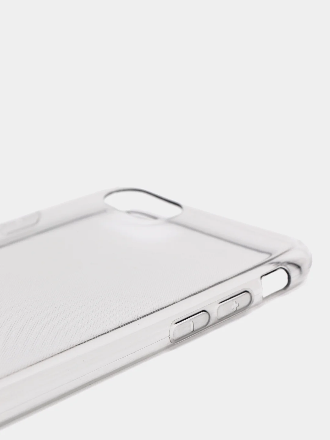 Серый чехол для iPhone силиконовый тонкий прозрачный