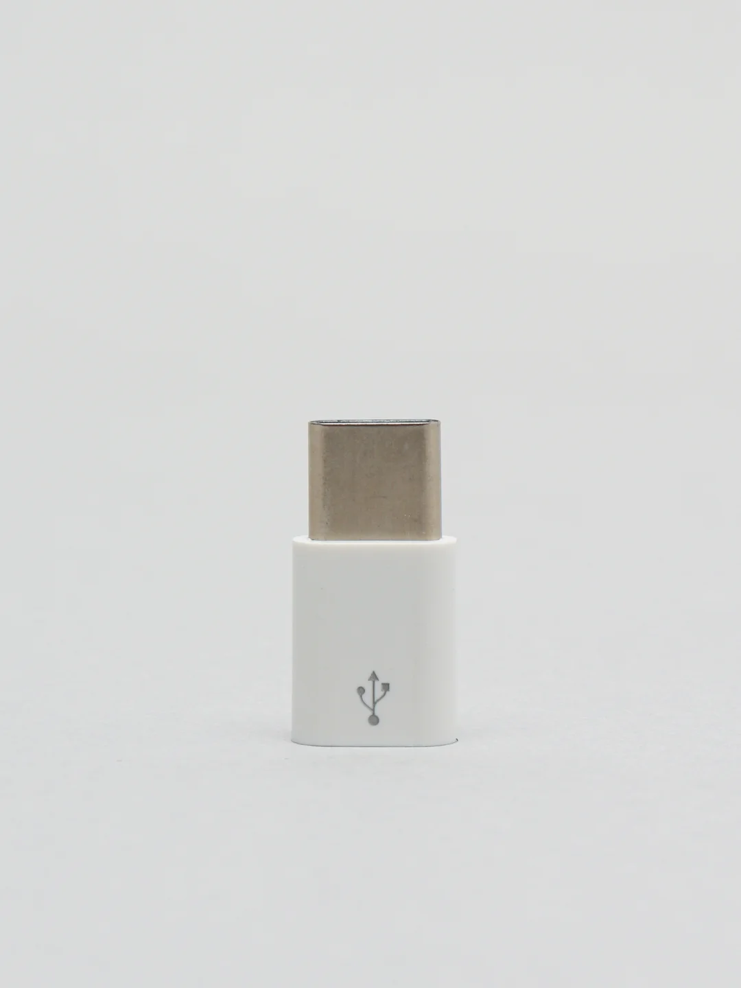 Белый переходник адаптер micro usb type c