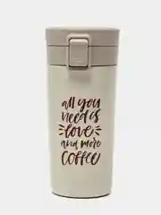Бежевый термокружка All you need