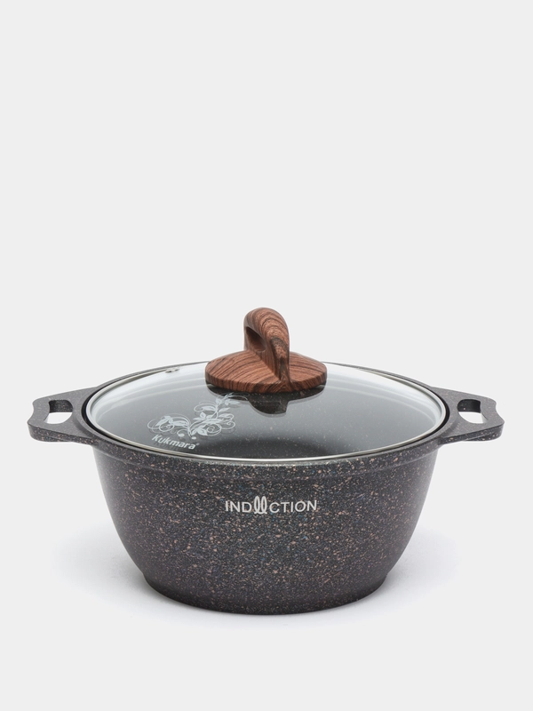Кастрюля со стеклянной крышкой "Granit Ultra Induction" , 2 л, Blue