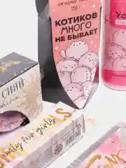 Вишнёвый косметика для тела в коробке с бантом, 22*15*10 см