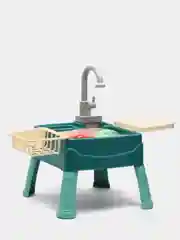 Зеленый игровой набор кухня с водой