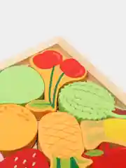 Фиолетовый деревянный пазл / 3D Пазл / Головоломка / Монтессори /Динозавры /Фрукты /Животные /Машинки