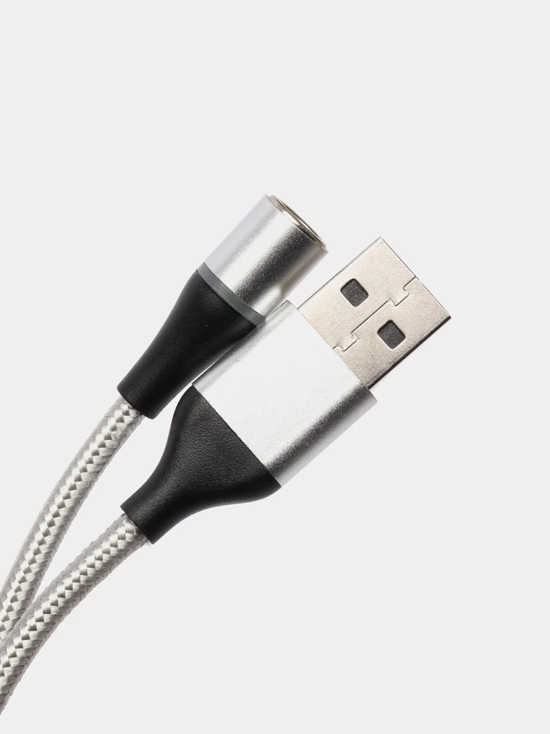 Серебряный магнитный кабель на 3A для передачи данных, коннекторы Type-C, Micro-USB, Lightning