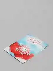 Открытка на день рождения "Снежинка", с конвертом, авторская, 10 х 15 см